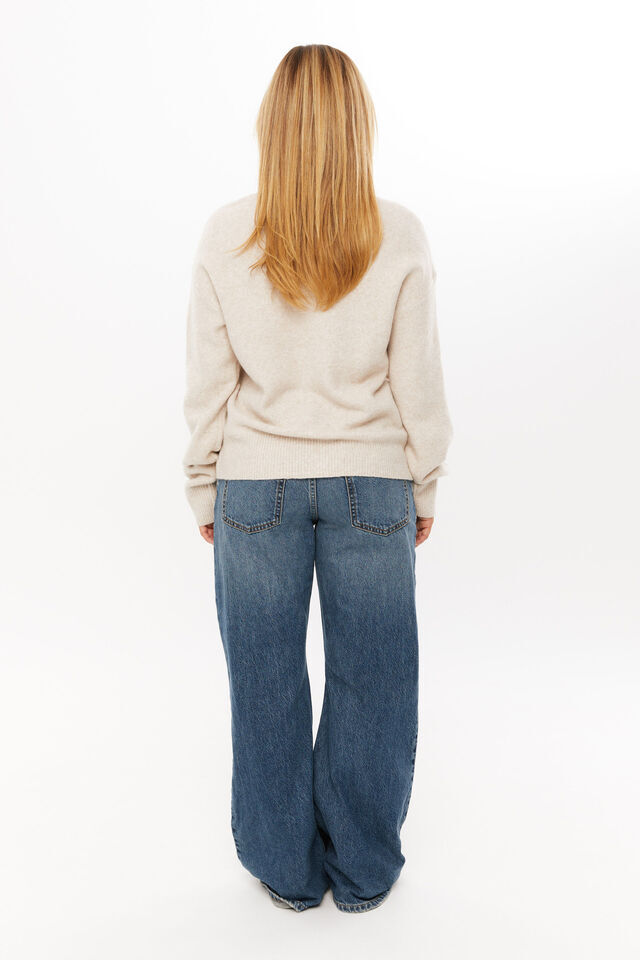 Romee Crew Neck Knit Jumper & Low Rise Baggy Jean Bundle, 