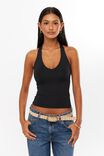 Luxe Halter Top & Low Rise Baggy Jean Bundle,  - alternate image 4