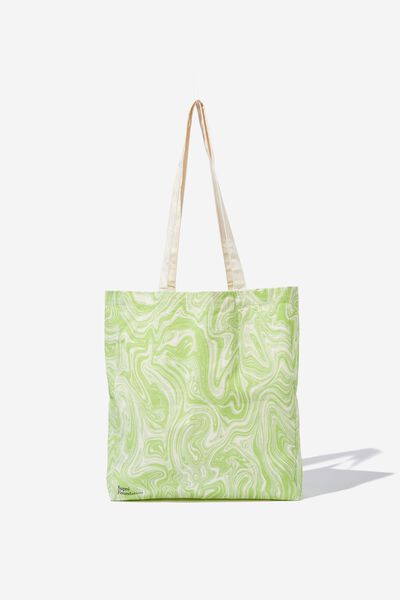 Foundation Supre Organic Tote Bag, GREEN SWIRL