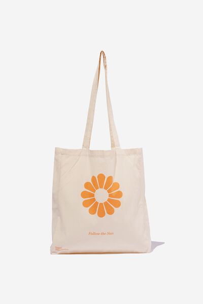 Foundation Supre Organic Tote Bag, ORANGE FLOWER