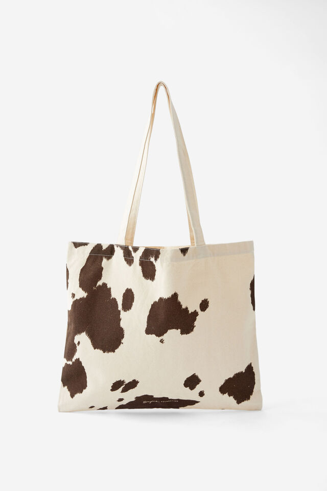 Supre Foundation Square Tote, COWHIDE PRINT