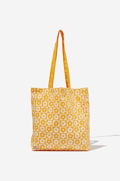 Foundation Supre Organic Tote Bag, YELLOW FLOWER