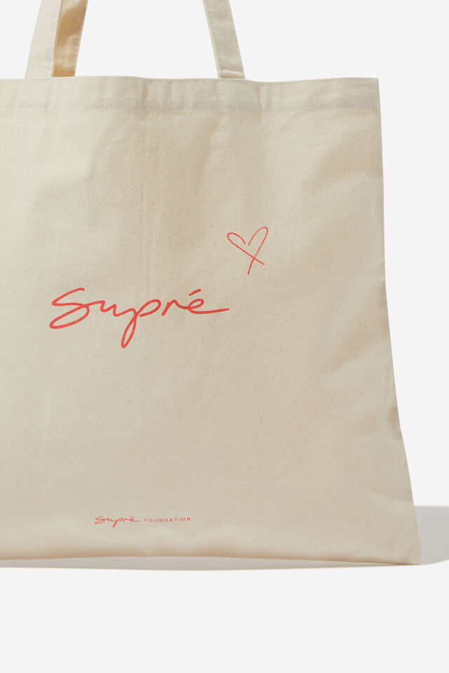 Supré Square Foundation Tote Bag, SUPRE RED HEART