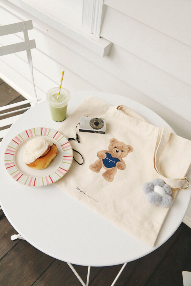 Supre Foundation Square Tote, TEDDY