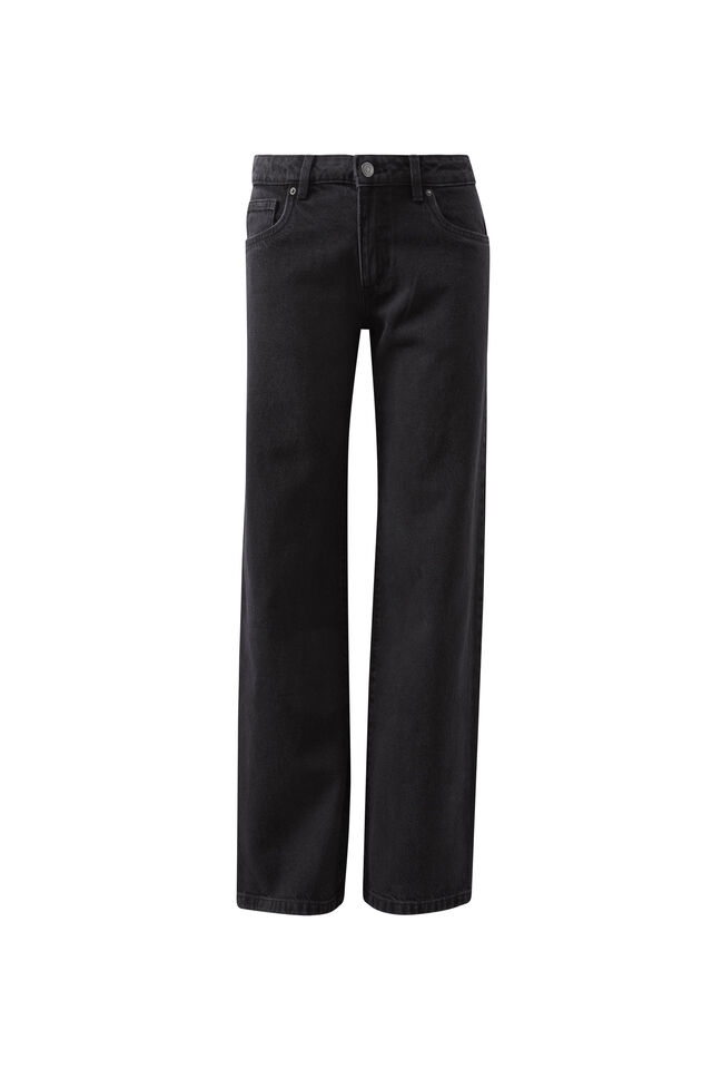 Low Rise Straight Jean, MIDNIGHT BLACK