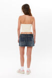 Frayed Denim Mini Skirt, STONEY BLUE - alternate image 3