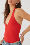 Luxe Halter Bodysuit, RUBY RED - alternate image 4