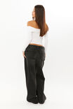 Super Baggy Flare Jean, WASHED BLACK - alternate image 3