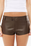 Dakota Faux Leather Short, DONKEY BROWN - alternate image 4