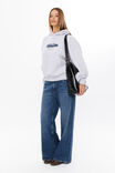 Passenger Princess Oversized Fleece Hoodie, GREY MARLE/PASSENGER PRINCESS - alternate image 5