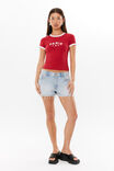 Candi Fitted Ringer Tee, LIPSTICK RED/PARIS - alternate image 2