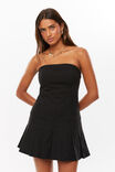 Polly Pleated Mini Dress, BLACK - alternate image 2