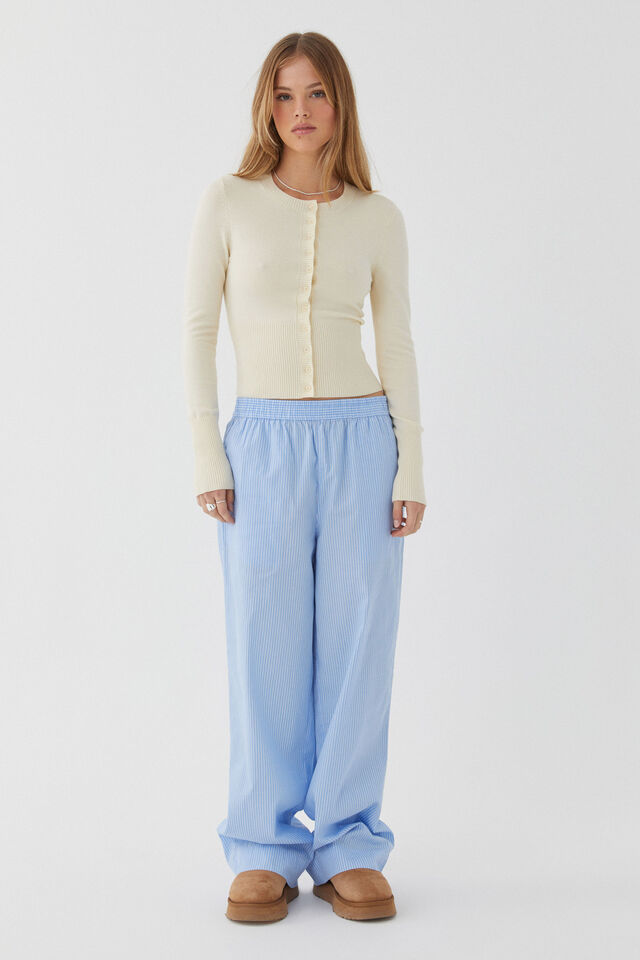 Mimi Pull On Pant, PALE BLUE WHITE STRIPE