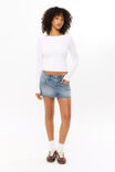 Ivy Backless Long Sleeve Top, WHITE - alternate image 2
