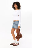 Ivy Backless Long Sleeve Top, WHITE - alternate image 5
