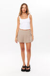 Raven Pleated Mini Skirt, PRALINE - alternate image 5