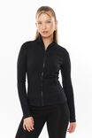 Tammy Active Zip Through Jacket, BLACK - alternate image 1