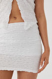 Polly Textured Mini Skirt, WHITE - alternate image 2