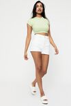 Alissa Fitted Crew Top, SOFT LIME