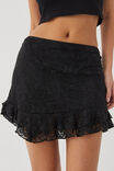 Lola Lace Mini Skirt, BLACK - alternate image 4