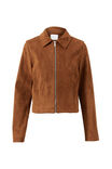 Hailey Faux Suede Jacket, BRUNETTE BROWN - alternate image 6