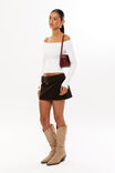 Gwen Corduroy Mini Skirt, BRUNETTE BROWN - alternate image 5
