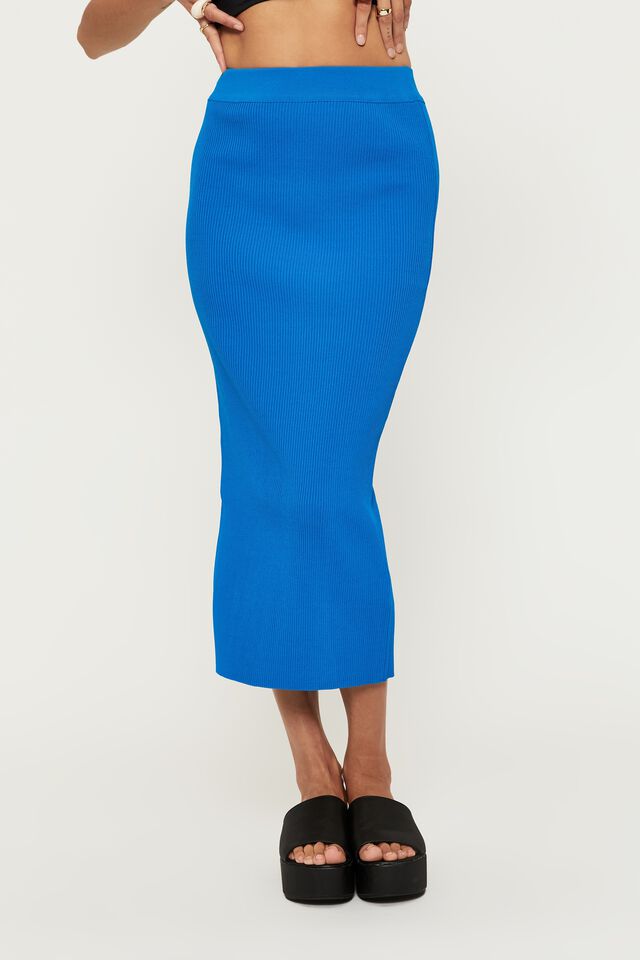 Kaycee Midi Tube Skirt, PEACOCK BLUE