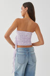 Giselle Strapless Frill Top, NAOMI FLORAL LILAC - alternate image 3