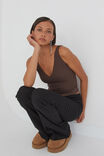 Luxe V Neck Tank, ESPRESSO BROWN - alternate image 5