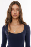 Riri Scoop Neck Long Sleeve, ALL STAR NAVY - alternate image 4