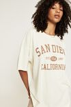 Camryn Oversized Printed T Shirt, ALMOND MILK/SAN DIEGO