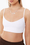 Luxe Micro Crop Top, WHITE - alternate image 4