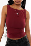 Soft Boat Neck Top, DEEP CHERRY - alternate image 4