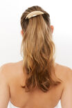 Hair Barrette, GOLD/METAL OVAL - alternate image 1