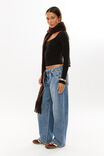 Vivian V Neck Long Sleeve Top, BLACK - alternate image 2