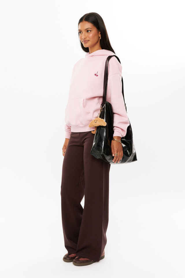Cherrytini Oversized Fleece Hoodie, ROSETTE PINK/CHERRYTINI