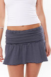 Posey Ruched Mini Skirt, WASHED NAVY/WHITE STRIPE - alternate image 4