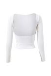 Ivy Backless Long Sleeve Top, WHITE - alternate image 7