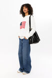 Bambie Crew Jumper, WINTER WHITE/USA FLAG - alternate image 4