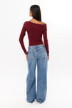 Immy Fold Back Knit Top, RED VELVET - alternate image 3