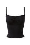 Renee Ruched Cami, BLACK - alternate image 6