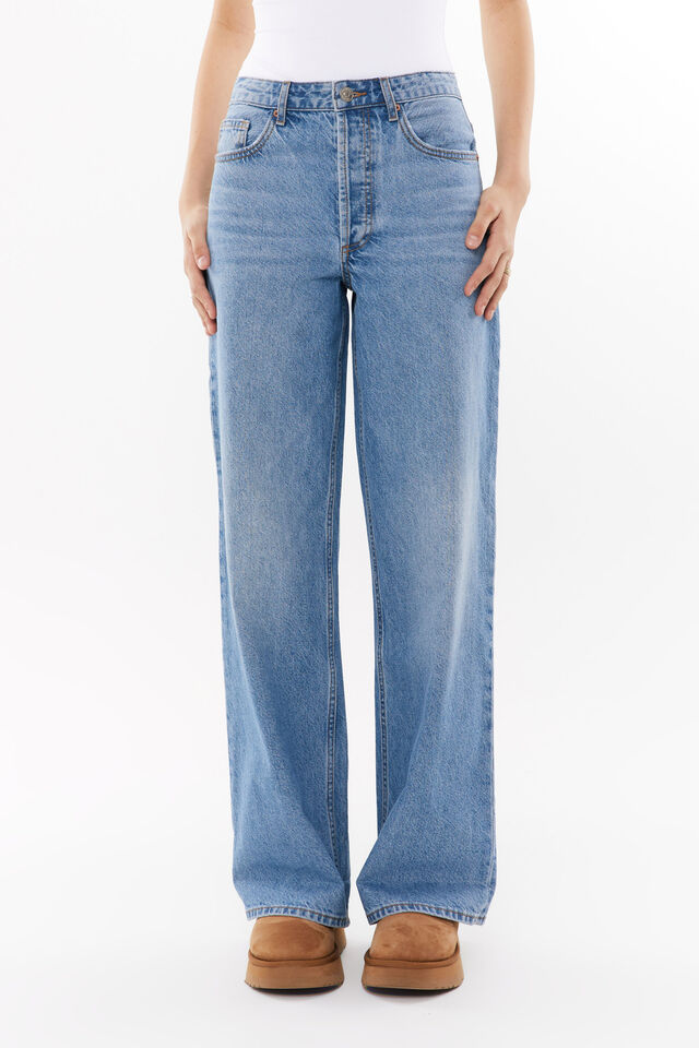 High Rise Wide Jean, PORTSEA BLUE