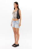 Soft Cowl Neck Halter Top, CARMEL LEOPARD BEIGE - alternate image 5