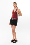 Luxe Halter Top, DEEP CHERRY - alternate image 5