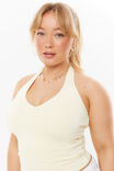 Luxe Halter Top, ICED YELLOW - alternate image 4