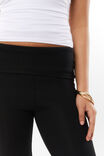 Fold Back Flare Pant, BLACK - alternate image 4