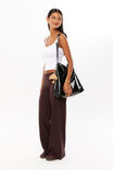 Fold Back Wide Leg Pant, DEEP CHOC - alternate image 5