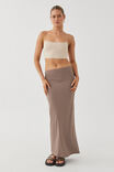 Luxe Hipster Maxi Skirt, MINK BROWN - alternate image 1