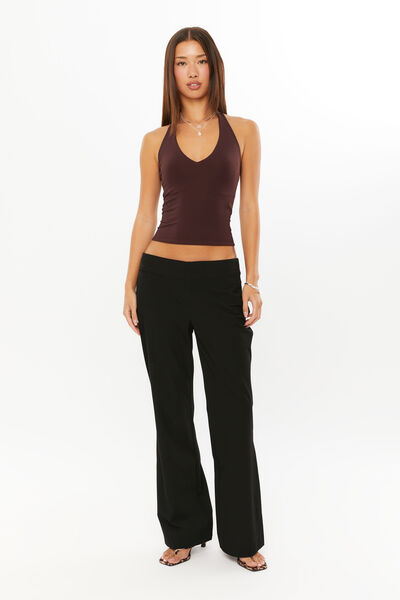 Tessa Tailored Bootleg Pant, BLACK