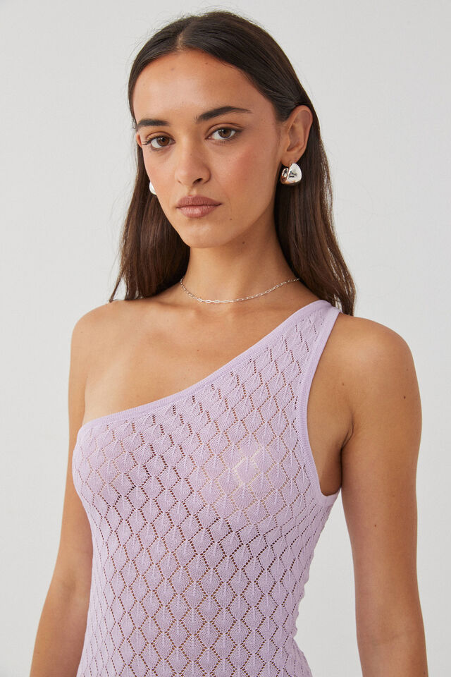 Shop Formal Dress - Gwen Crochet One Shoulder Dress fifth image